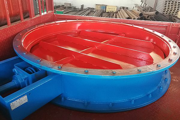 圆形挡板门（直径250cm）制作完工，验收合格了